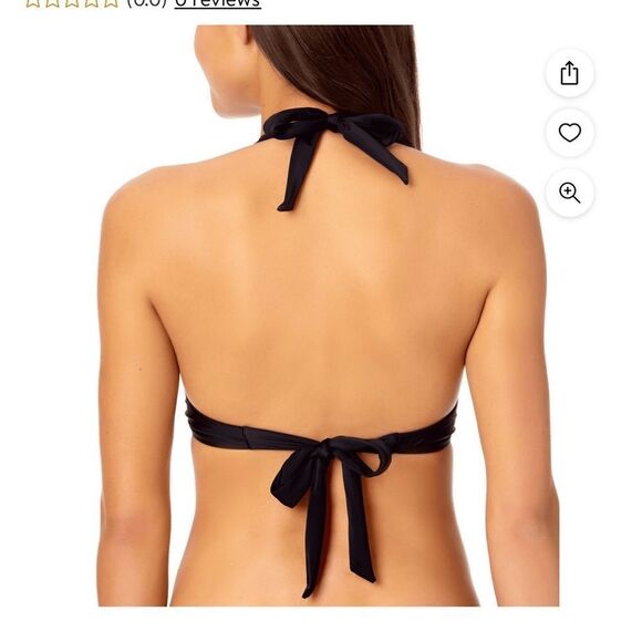 NWOT California Waves BLACK Juniors' Underwire Push-up Bikini Swim Top - Picture 3 of 9